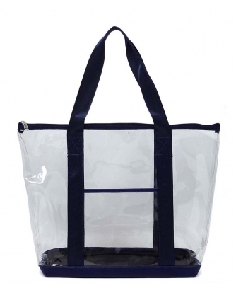 Fashion See Thru Transparent Shopper AD203T NAVY